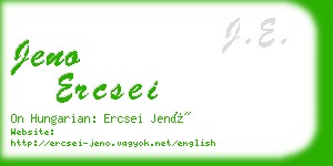 jeno ercsei business card